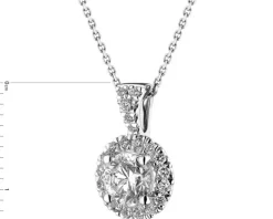 Zawieszka z białego złota z brylantami - SI2/H - 0,64 ct - próba 750