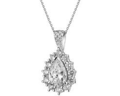 Zawieszka z białego złota z diamentami - 1,54 ct - próba 750