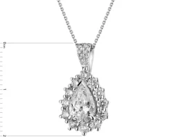 Zawieszka z białego złota z diamentami - 1,54 ct - próba 750