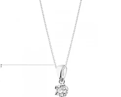 Zawieszka z białego złota z brylantem - 0,05 ct - próba 375