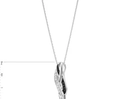 Zawieszka z białego złota z diamentami - 0,03 ct - próba 585