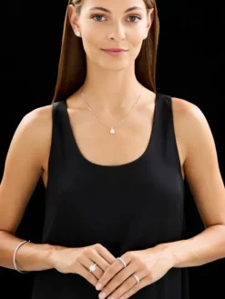 Zawieszka z białego złota z diamentami - SI1/H - 1,15 ct - próba 750