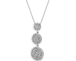 Zawieszka z białego złota z diamentami - 0,32 ct - próba 585