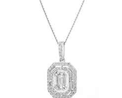 Zawieszka z białego złota z brylantami - 0,63 ct - próba 750