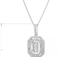 Zawieszka z białego złota z brylantami - 0,63 ct - próba 750