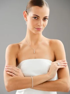 Zawieszka z białego złota z brylantami laboratoryjnymi - 1,00 ct - próba 750