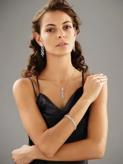 Zawieszka z białego złota z diamentami - 3,85 ct - próba 750