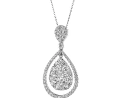 Zawieszka z białego złota z brylantami - 2,21 ct - próba 750