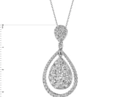 Zawieszka z białego złota z brylantami - 2,21 ct - próba 750