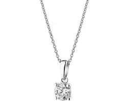 Zawieszka z białego złota z brylantem - 0,35 ct - próba 585