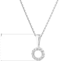 Zawieszka z białego złota z diamentami - koło - 0,02 ct - próba 585
