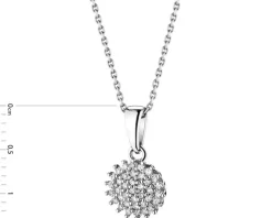 Zawieszka z białego złota z diamentami - 0,11 ct - próba 585