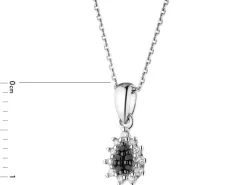 Zawieszka z białego złota z diamentami - 0,05 ct - próba 375
