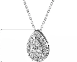 Zawieszka z białego złota z diamentami - 0,56 ct - próba 750