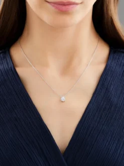 Zawieszka z białego złota z diamentami - 0,56 ct - próba 750