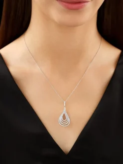 Zawieszka z białego złota z brylantami - 0,79 ct - próba 585