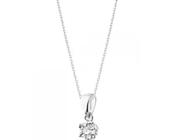 Zawieszka z białego złota z brylantem - 0,05 ct - próba 585