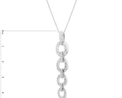 Zawieszka z białego złota z brylantami - 0,75 ct - próba 585
