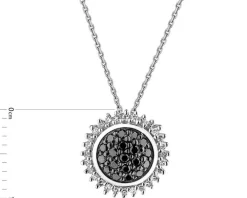 Zawieszka z białego złota z diamentami - 0,22 ct - próba 585