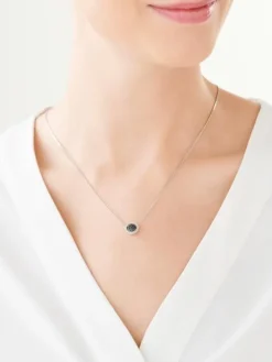 Zawieszka z białego złota z diamentami - 0,22 ct - próba 585