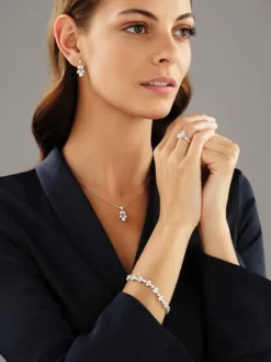 Zawieszka z białego złota z diamentami - 1,20 ct - próba 750