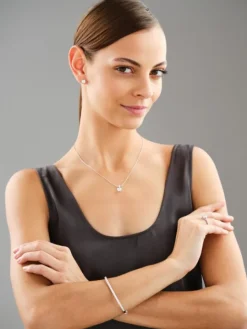 Zawieszka z białego złota z brylantami laboratoryjnymi - 1,60 ct - próba 750