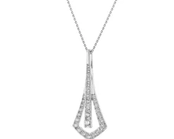 Zawieszka z białego złota z brylantami - 0,52 ct - próba 585