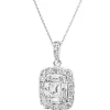 Zawieszka z białego złota z diamentami - 0,72 ct - próba 585