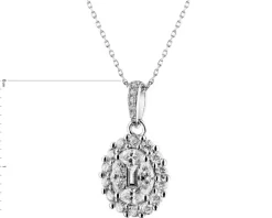 Zawieszka z białego złota z diamentami - 0,61 ct - próba 750