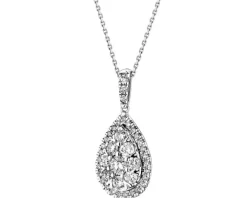 Zawieszka z białego złota z brylantami - 0,57 ct - próba 585