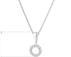Zawieszka z białego złota z diamentami - koło - 0,02 ct - próba 375