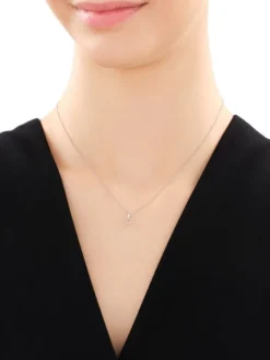 Zawieszka z białego złota z diamentami - koło - 0,02 ct - próba 375