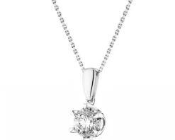 Zawieszka z białego złota z brylantem - 0,38 ct - próba 585