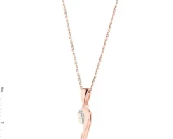 Zawieszka z różowego złota z diamentami - medalik Matka Boska - 0,006 ct - próba 375