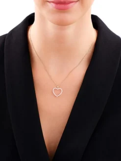 Zawieszka z żółtego złota z brylantami - serce - 0,33 ct - próba 585