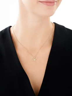 Zawieszka z żółtego złota z brylantem - motyl - 0,01 ct - próba 375