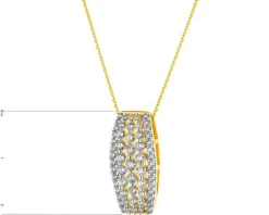 Zawieszka z żółtego złota z brylantami - 1,00 ct - próba 585