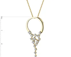 Zawieszka z żółtego złota z brylantami - 0,29 ct - próba 585