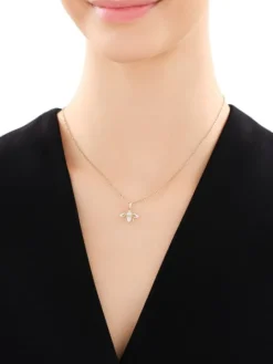 Zawieszka z żółtego złota z brylantami - pszczółka - 0,13 ct - próba 585