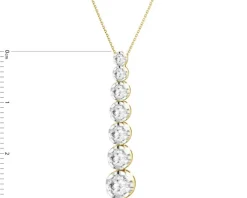 Zawieszka z żółtego złota z brylantami laboratoryjnymi - 1,00 ct - próba 750