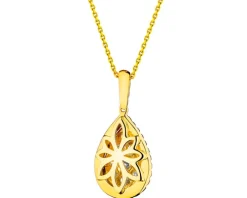 Zawieszka z żółtego złota z brylantami - 0,57 ct - próba 585