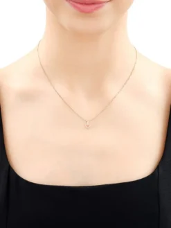 Zawieszka z żółtego złota z diamentami - serce - 0,04 ct - próba 585