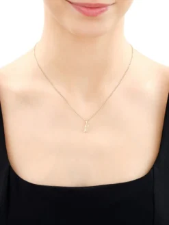 Zawieszka z żółtego złota z diamentem - litera L - 0,004 ct - próba 585