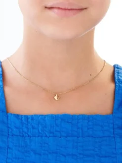 Zawieszka z żółtego złota z diamentem - serce - 0,005 ct - próba 585