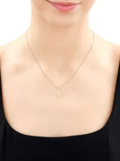 Zawieszka z żółtego złota z diamentem - litera B - 0,004 ct - próba 585