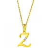 Zawieszka z żółtego złota z diamentem - litera Z - 0,004 ct - próba 585