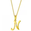 Zawieszka z żółtego złota z diamentem - litera N - 0,004 ct - próba 585