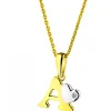 Zawieszka z żółtego złota z diamentem - litera A - 0,004 ct - próba 375