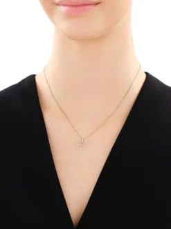 Zawieszka z żółtego złota z diamentami - serca - 0,10 ct - próba 585