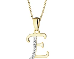 Zawieszka z żółtego złota z diamentem - litera E - 0,003 ct - próba 375